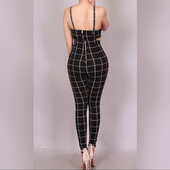 White Striped Overall set - Picture 3 of 3